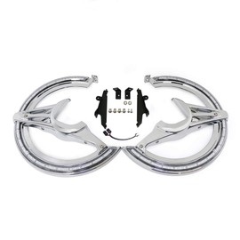 Worldmotop Chrome Accessories Motorcycle Brake Disc Rotors Covers With Light Compatible with Honda Goldwing 1800 GL1800 2018 2019 2020 2021(blue light)