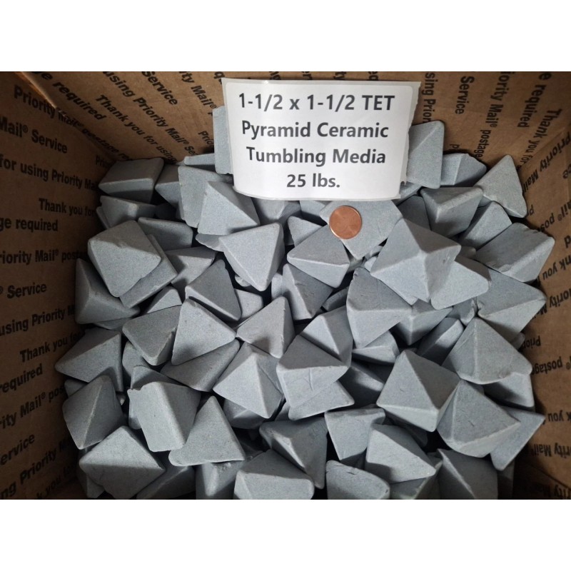 Vibra Finish Company 1-1/2 x 1-1/2 TET Pyramid Ceramic Vibratory