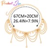 Brishow Gold Sequins Waist Chain Layered Belly Chain Body Chain