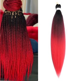 Pre Stretched Braiding Hair 30Inch 1Pack long Braiding Hair Extensions Professional Crochet Twist Braids Hair Yaki Straight High Temperature Synthetic Fiber（30",C6)