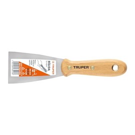 Truper ET-2R, Espátula rígida, mango de hickory americano, 2"