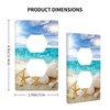 Seashells Ocean White Sand Beach Duplex Outlet Cover Wall Plates
