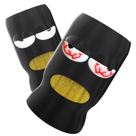 Ski Mask Lighter Sleeve Fits Classic Bic Lighters, 2 Pack Funny Lighter Case Cover Holder, Reusable Lightweight Cases for Classic Bic and Standard Lighters, Novelty Gift for Women Men - Black