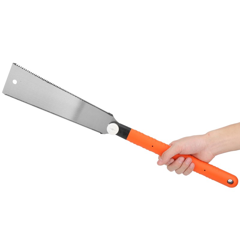 10in Twosided Tooth Long Handle Woodworking Saw Manual Operation Handsaw