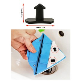 NentMent 100 Pack Magnetic Window Cleaner Pad Cloth Mount Buckle Replacement Clip Pins Fastener for Double Sided Triangular Glass Wiper Cleaning Tool Glider Magnet Washing Brush Repair Parts