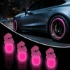 Rislobx 4 Pack Glow in The Dark Tire Valve Caps,