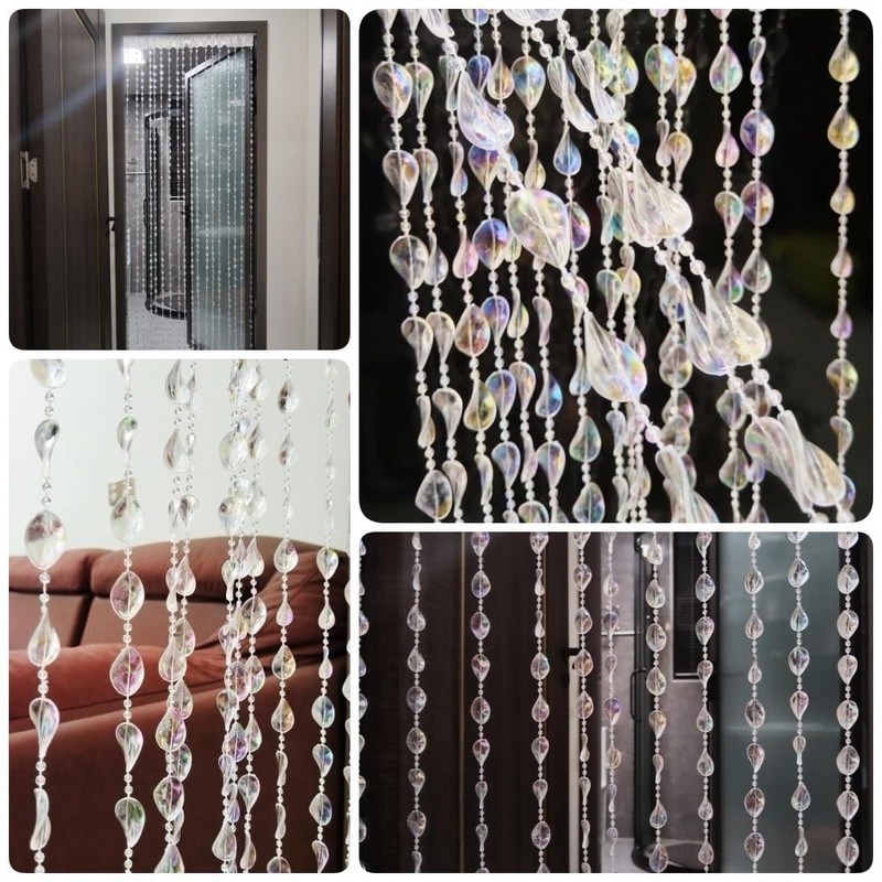 ave split Beaded Curtain Doorways Star Acrylic Hanging Door Beads