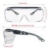 PAERDE Safety Glasses Over-the-Glasses Scratch-Resistant Anti-Fog UV Cut Clear Protective