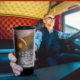 Spit Bud Shot Gun Shells The Ultimate Spittoon for Chew - Portable Dip & Snuff Cup with Lid, Pop Tab, Spill-Proof Funnel, Can Cutter & Holder - Fit in Cup Holders - Holds 8oz - Made in USA