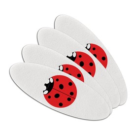 Lady Bug Ladybug Insect Double-Sided Oval Nail File Emery Board Set 4 Pack