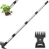 Ukiupop Weed Puller Tool with Long Handle 2-in-1 Garden Hoe