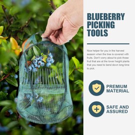 Tofficu Portable Blueberry Picker 11.41In Lightweight Fruit Harvester with Steel Comb Ergonomic Handle Garden Berry Picker Basket for Blueberries and Small Fruits