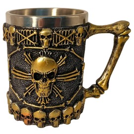 CUZOKOLA - Taza de café de dragón medieval de mazmorras y dragones para regalo de juego de tronos, decoración de regalos -Taza de café reutilizable de acero inoxidable de 14 onzas, para hombres, regalos del día del padre, taza de fiesta