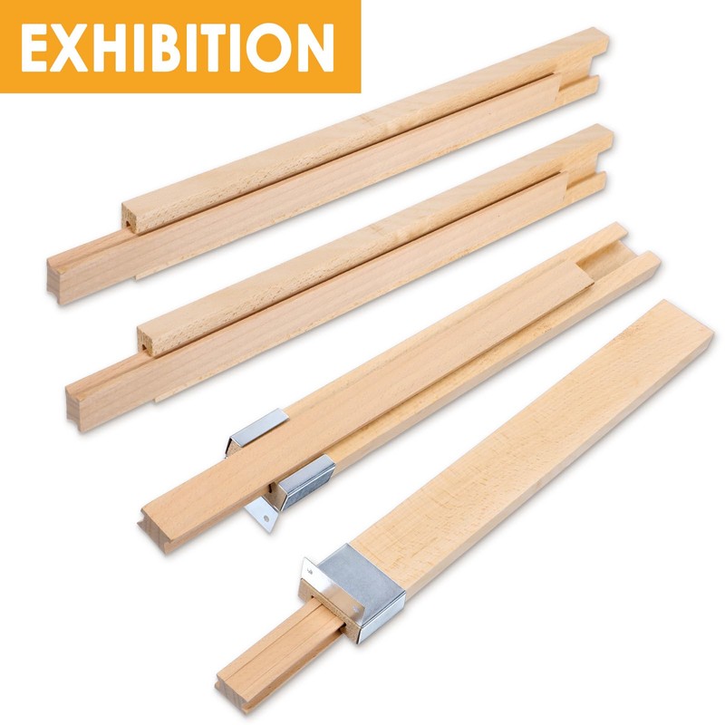 4 Pack Wooden Drawer Slides Bottom Mount Classic Center Guide