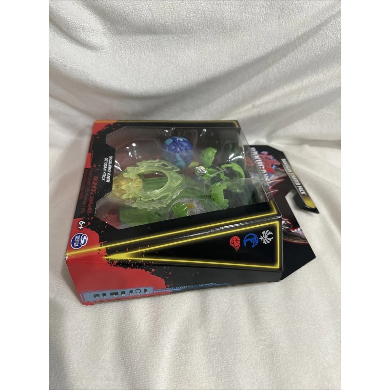 Bakugan Starter 3-Pack, Special Attack Ventri, Octogan and Trox, Customizable