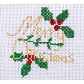 Trimits Mini Counted Cross Stitch Kits, 13 x 13cm (5 x 5in), Merry Christmas