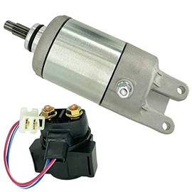 Soarider Starter Motor & Solenoid Relay Replacement for Honda TRX300 FourTrax 2X4 1988-2000/TRX300FW FourTrax 4x4 1988-2000, fits for 18337 31200-HA0-774 31200-HA0-773