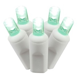 Vickerman X6W6504 Light Set Features 50 LED Lights on White Wire with 6" Bulb Spacing, 25', Green