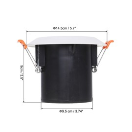 PATIKIL 4 Inch Round Air Vent Spring Loaded, ABS Soffit Exhaust Vent Covers Ceiling Wall Air Diffuser with Louver Grille for Home Living Room Kitchen Office Ventilation, White