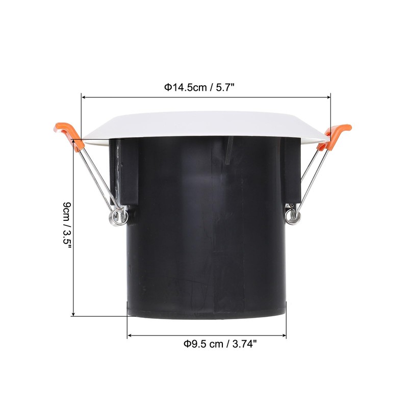 PATIKIL 4 Inch Round Air Vent Spring Loaded, ABS Soffit