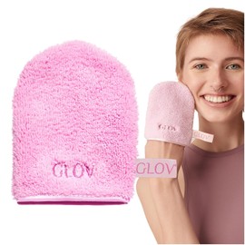 GLOV On-the-go Cozy Rosie - guante desmaquillante solo con agua para todo tipo de piel, reutilizable, color rosa