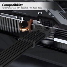 LUMINFLY 16Pin Male to Pcie 5.0 3X8 Pin Sleeved Extension Cable for RTX 3090Ti & RTX 4080 4090, Compatible Gpu Power Cable with Flexibility