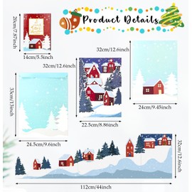MUNILAIL Christmas Advent Calendar, Pop up Christmas Night Advent Calendar with Greeting Cards Christmas Countdown Calendar for Kids Adults Gifts Pop up Xmas Advent Calendar