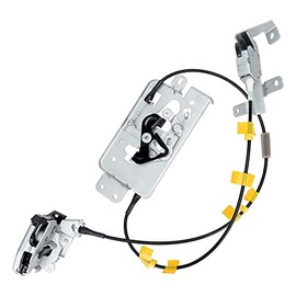 Rear Door Lock Latch & Cable - Right Passenger Side - Replacement for 2004-2008 Ford F150 Extended Cab Pickup, Upper and Lower Locking Latches Assembly Replaces# 8L3Z-18264A00-B 6L3Z-18264A00-B