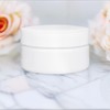 2 oz White Plastic Low Profile Jar with White Smooth