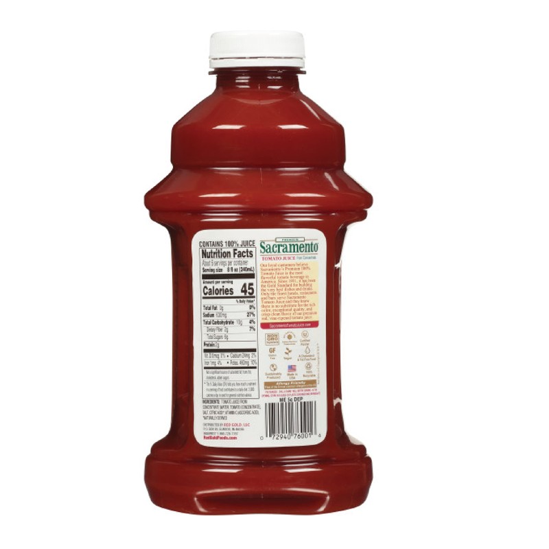 Sacramento Tomato Juice, Kosher and Gluten Free, No High Fructose