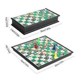 Andux Foldable Magnetic Chess Portable Board Game Set Puzzle Game 20x20x2cm CXYXQ-03 (S; Snake Chess)