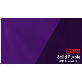 G128 5 Pack: Solid Purple Color Flag 2.5x4 Ft LiteWeave Pro Printed 150D  Poly