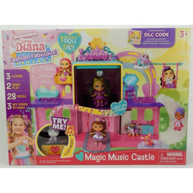 Hasbro Love Diana Magic Music Castle, 28 Pc. Doll &