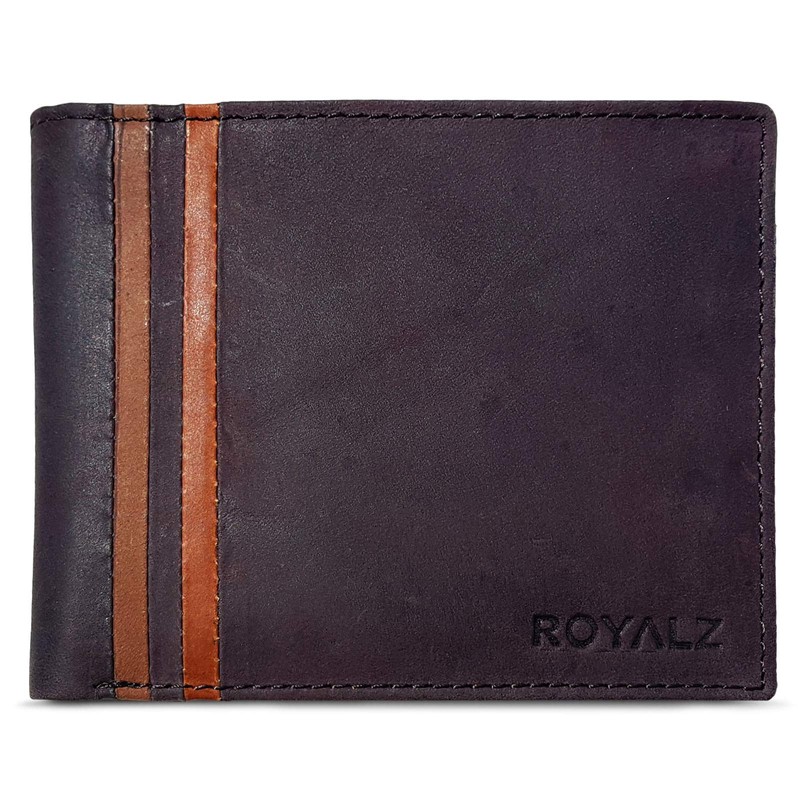 ROYALZ Leather Wallet for Men Vintage Wallet 8 Card Slots