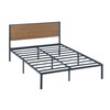 Olee Sleep 14 in Metal Platform Bed with Bamboo Headboard,