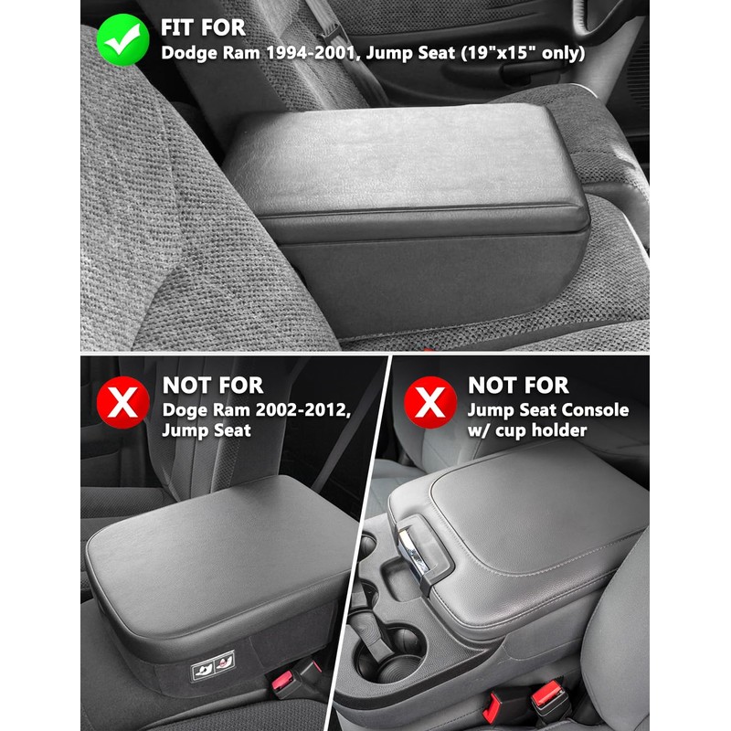 KBH Center Console Armrest Cover for Dodge Ram 1500 2500