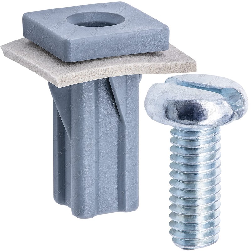Rexka 10 Sets M6-1.0 License Plate Mounting Clips Screw Kit