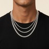 Sterling Silver Necklace for Men,7MM Diamond Cut Cuban Chain 22
