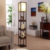 Brightech Maxwell Drawer Edition - Modern Shelf Floor Lamp with