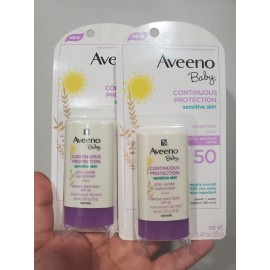 Aveeno Baby Sensitive Skin Sunscreen SPF 50  0.47oz. (2 PACK)