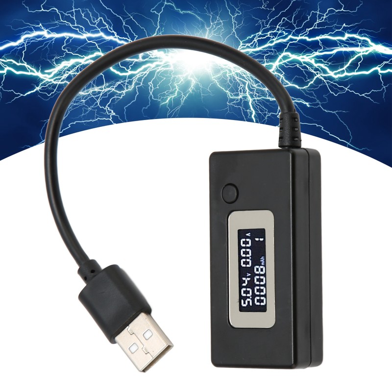USB Voltage Current Tester LCD Display 50mA‑3500mA USB Multimeter 3‑15V