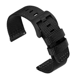ibenifit Military Nylon Watch Band for Men - Fast Release 18mm 19mm 20mm 22mm 24mm Strap for Women - Durable Replacement Band Compatible with Most Watches