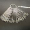 M2R Company Nail Color Chart Nail Tip Color Card Transparent 50pcs