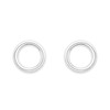 S.Oliver Women's Stud Earrings Shiny 925 Sterling Silver Plain Round