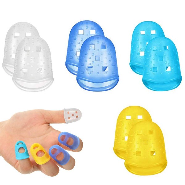20 Pieces Rubber Fingers Tips Guard with 5 Sizes (S/M/L/XL/XXL)