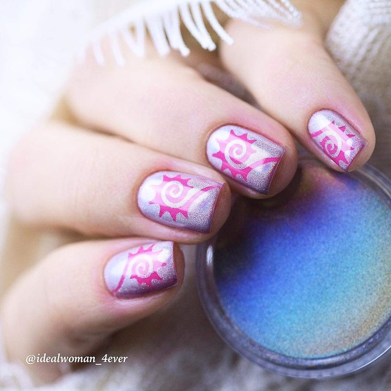 Whats Up Nails - Tribal Sun Vinyl Stencils for Nail