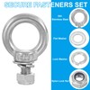 PATIKIL M8 x 15mm Eye Bolt with Nut, 2 Pack