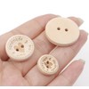 100 wooden buttons, natural handmade with love, in sizes 25