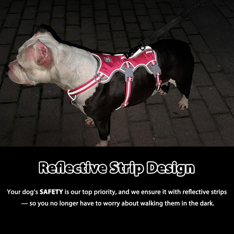 Huntboo Escape Proof Dog Harness, Escape Artist Harness, Reflective Harness
