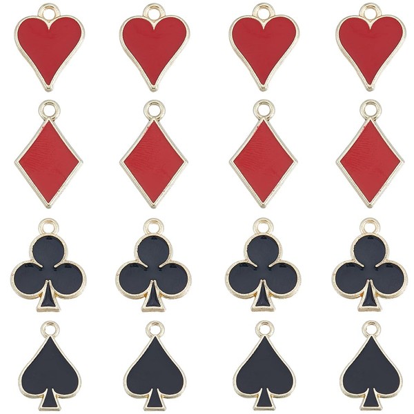 SUNNYCLUE 1 Box 80Pcs Poker Charms Poker Card Ace Card
